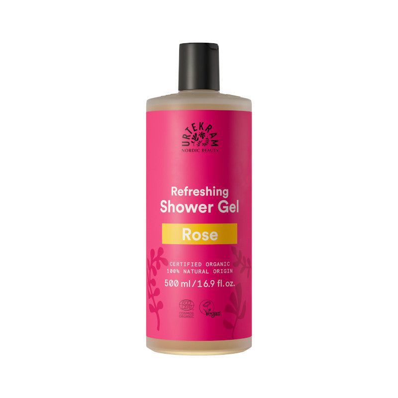 URTEKRAM Shower Gel, Rose, 500 ml, bio-zertifiziert