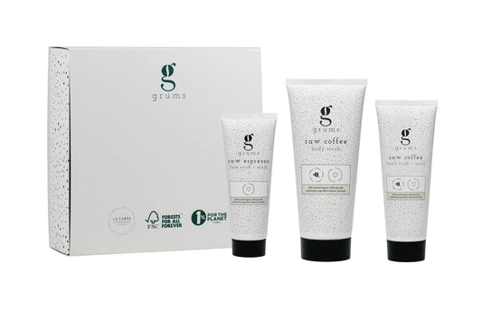 GRUMS The Scrub Box (face scrub + body scrub + hand scrub) 